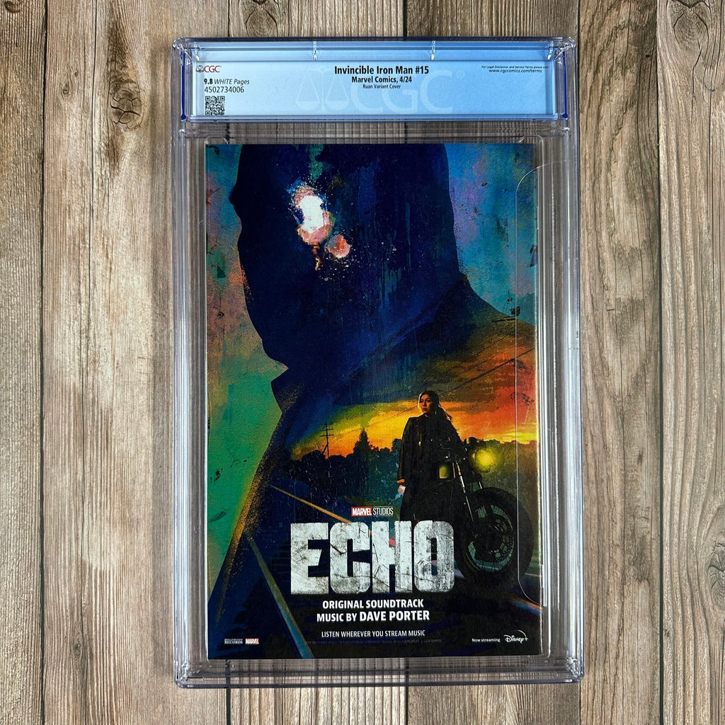 Bry's Comics Invincible Iron Man #15 CGC 9.8 WP 1:25 Variant Cover by Dike Ruan, Debut of Iron Man Mysterium Armor and Sentinel Buster Armor
