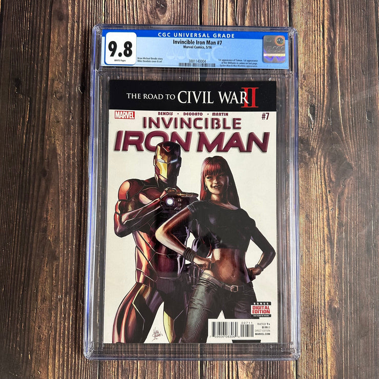 Bry's Comics Invincible Iron Man #7 CGC 9.8 1st cameo appearance of Riri Williams