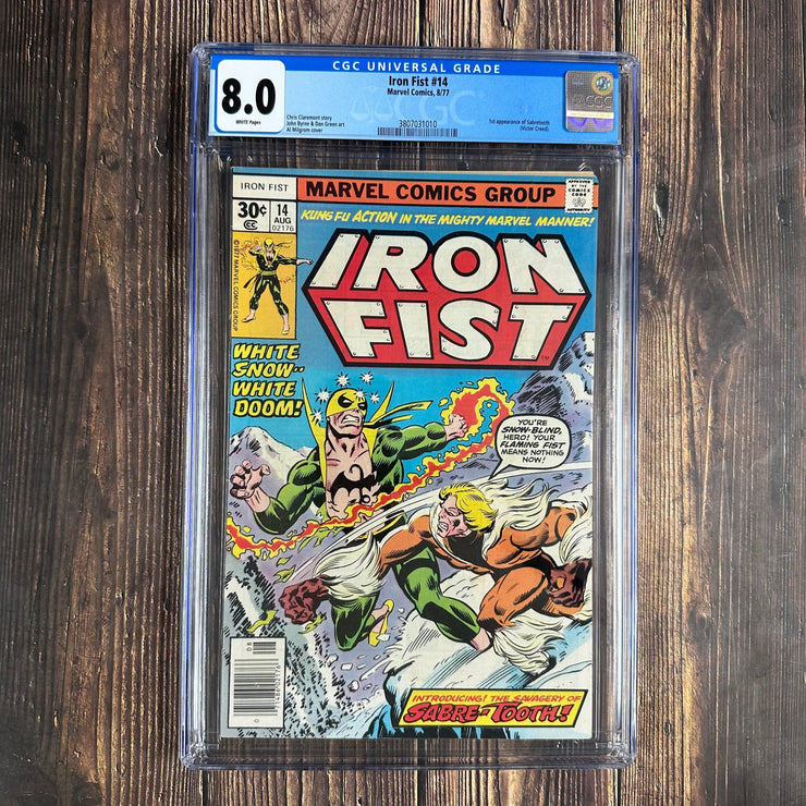 Bry's Comics Iron Fist #14 CGC 8.0 1st full appearance and cover of Sabretooth