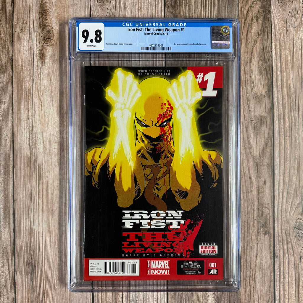 Bry's Comics Iron Fist: The Living Weapon #1 CGC 9.8 WP 1st appearance of Pei and Brenda Swanson
