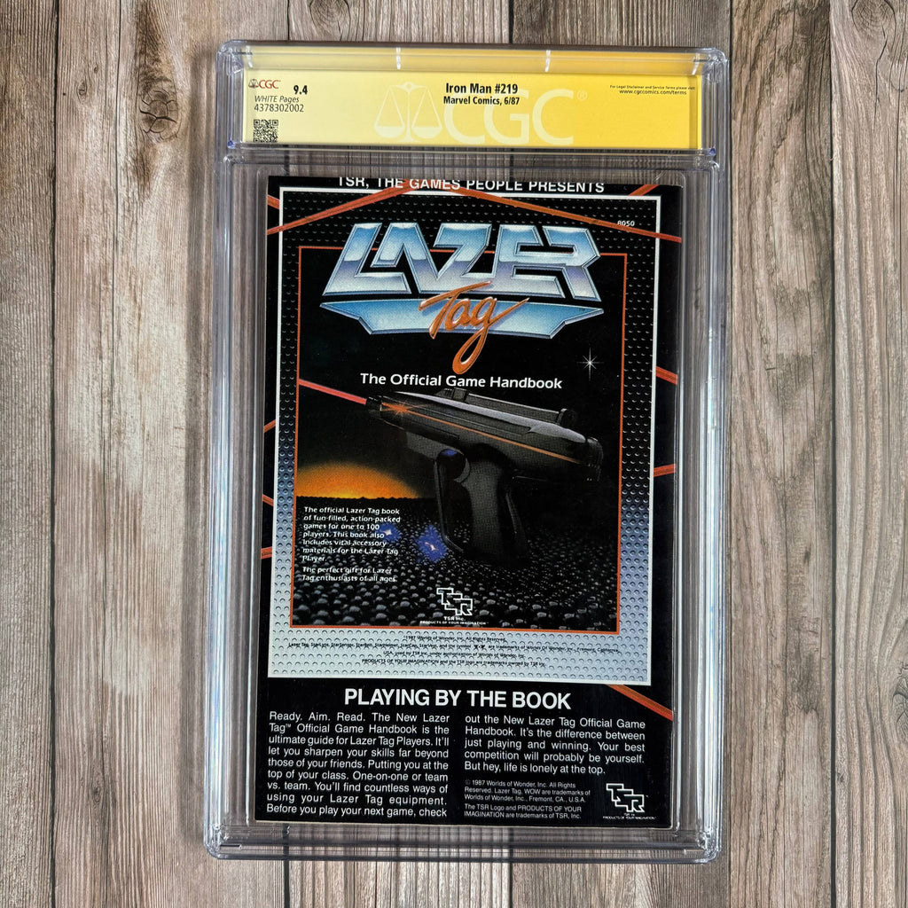 Bry's Comics Iron Man #219 CGC 9.4 WP SS Signed by Bob Layton 1st appearance of the Ghost (cert:2002)