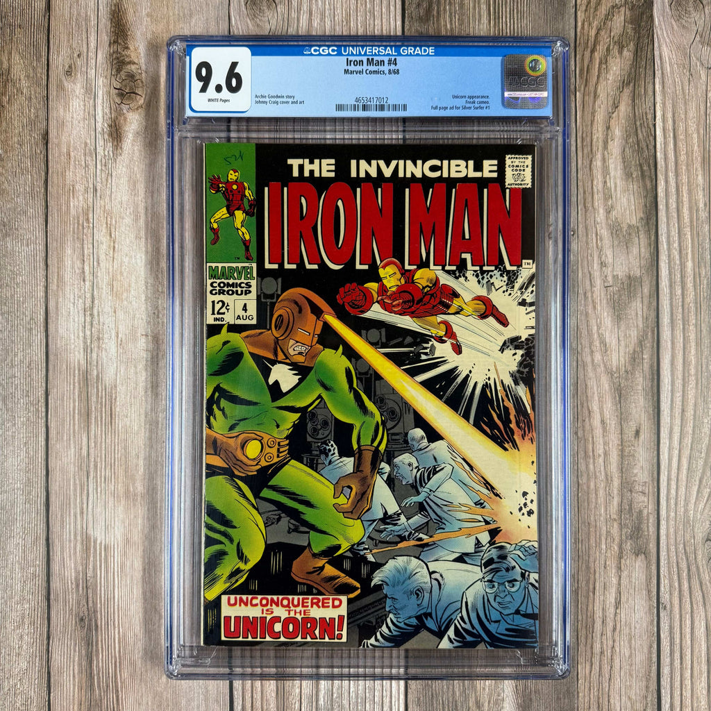 Bry's Comics Iron Man #4 CGC 9.6 WP CLASSIC Cover Art by Johnny Craig