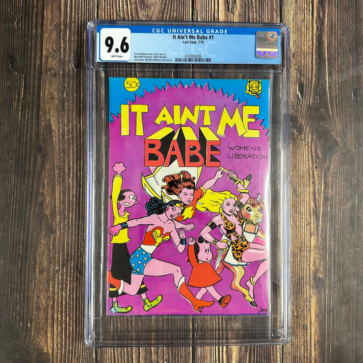 Bry's Comics It Ain't Me Babe #1 CGC 9.6 First comic book produced entirely by women Top 6 Pop