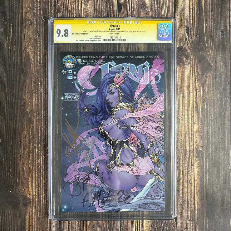 Bry's Comics Jirni #3 CGC 9.8 WP, Signature Series, Signed by Frank Mastromauro, Peter Steigerwald, Paolo Pantalena, and Eric Basaldua