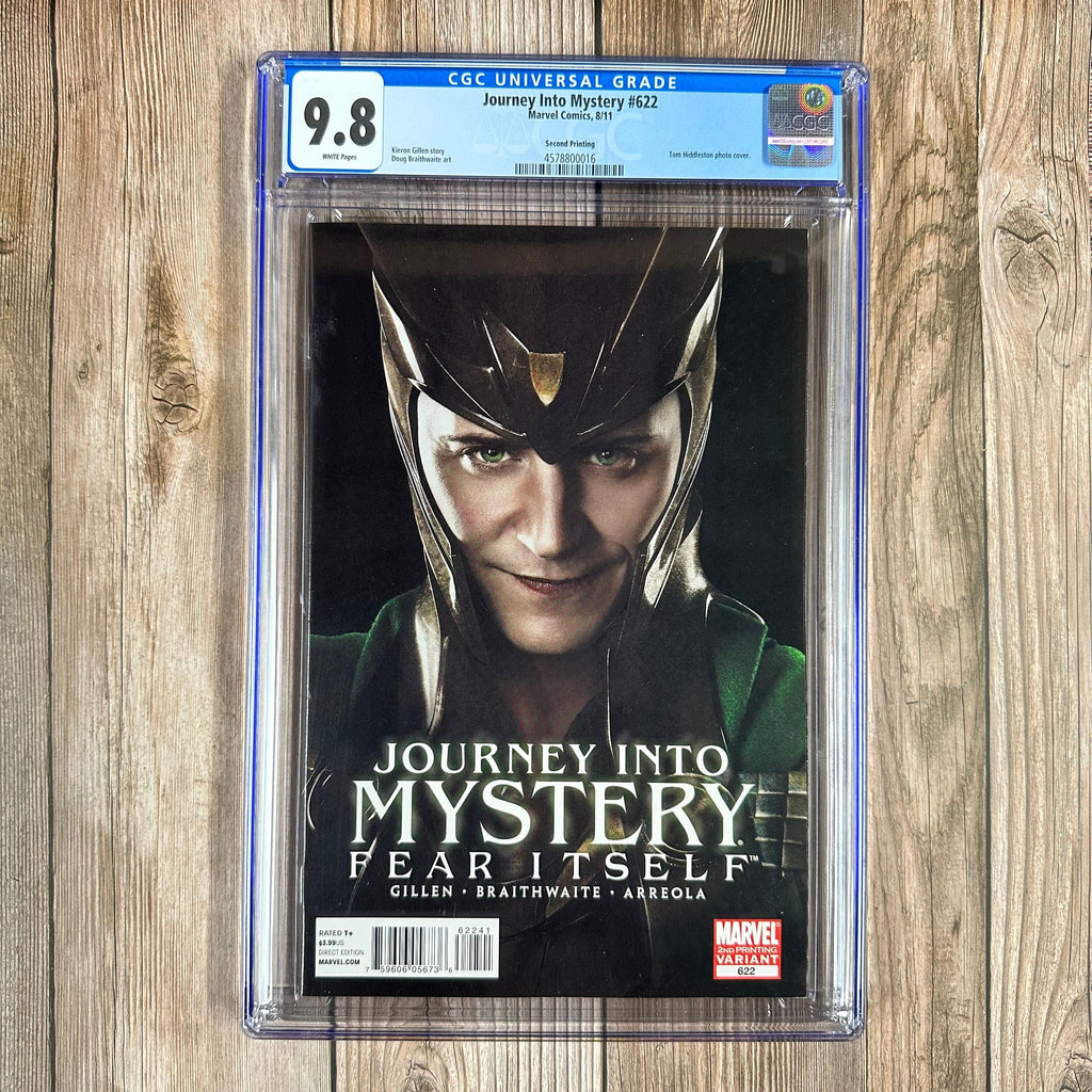 Bry's Comics Journey Into Mystery #622 CGC 9.8 WP Second printing photograph cover of Tom Hiddleston as Loki, 1st appearance of Ikol