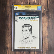 Bry's Comics Justice league #16 CGC 9.8 WP, Signature Series, Signed and sketch by Bob Mcleod