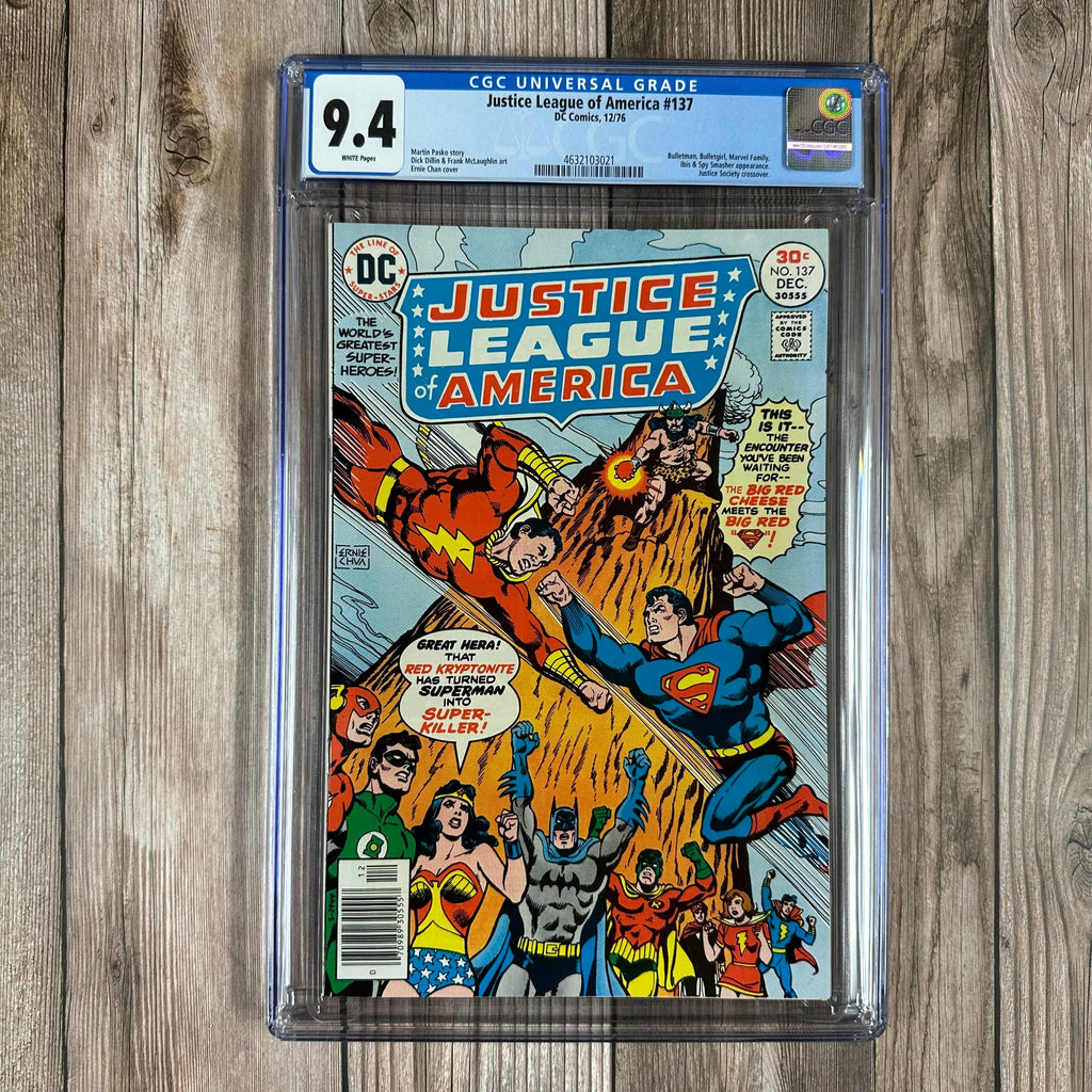 Bry's Comics Justice League of America #137 CGC 9.4 WP Cover Art by Ernie Chan, Writer: E. Nelson Bridwell