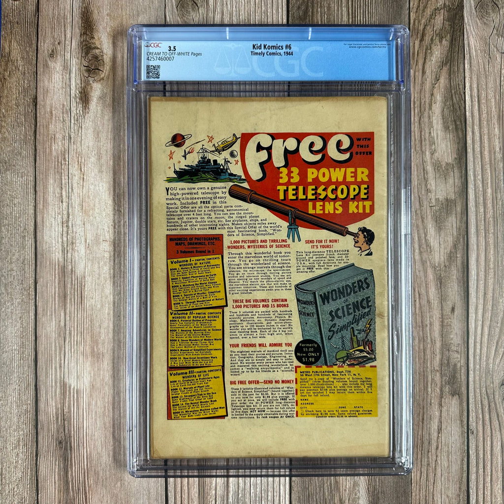 Bry's Comics Kid Komics #6 CGC 3.5 Cover Art by Alex Schomburq
