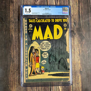 Bry's Comics Mad #1 CGC 1.5 Cover Art by Harvey Kurtzman, Premiere issue