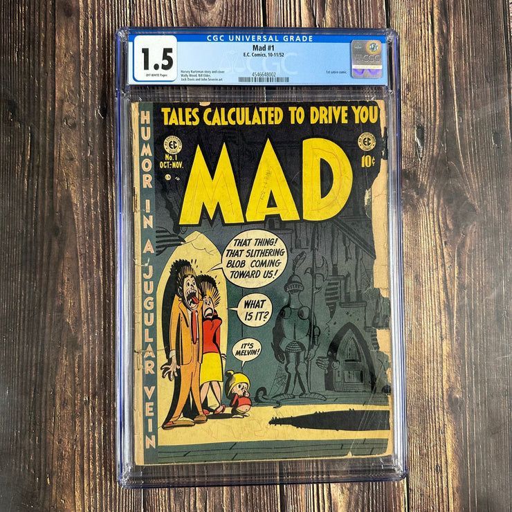 Bry's Comics Mad #1 CGC 1.5 Cover Art by Harvey Kurtzman, Premiere issue