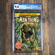 Bry's Comics Man-Thing #1 CGC 9.4 WP Cover Art by Frank Brunner, 2nd appearance of Howard the Duck, 1st Man-Thing solo title