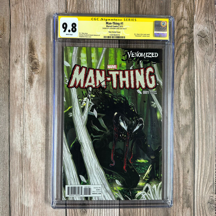 Bry's Comics Man-Thing #1 CGC 9.8 WP SS Signed by Stephanie Hans, Hans Variant Cover