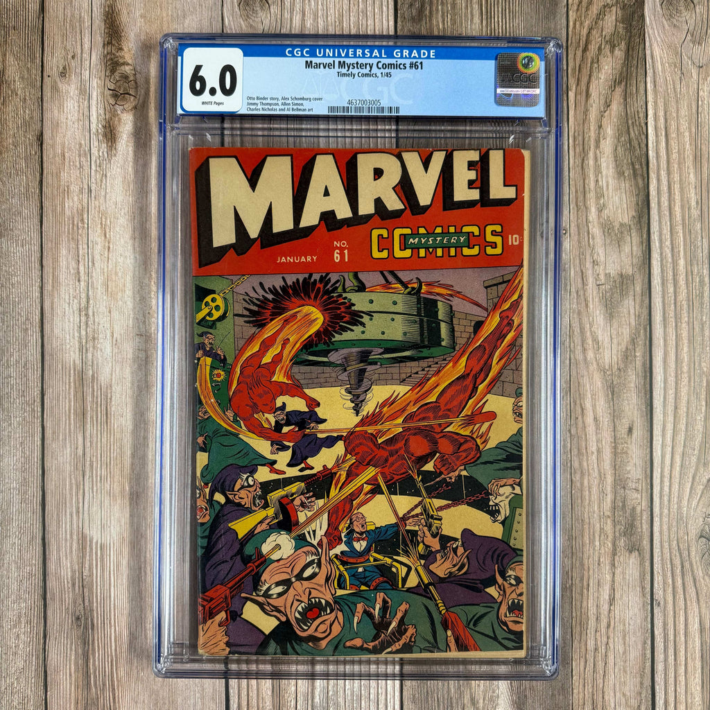 Bry's Comics Marvel Mystery Comics #61 CGC 6.0 WP Cover Art by Alex Schomburg, Writer: Otto Binder
