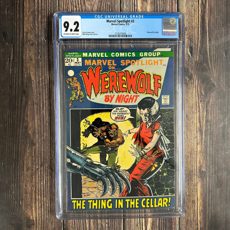Bry's Comics Marvel Spotlight #3 CGC 9.2 2nd appearance of Werewolf by Night, 1st mention of the Darkhold