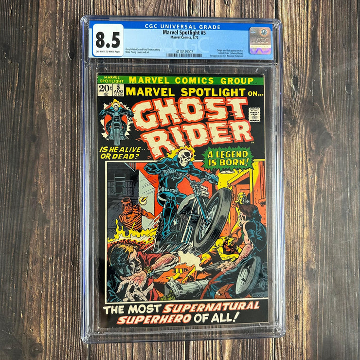 Bry's Comics * Marvel Spotlight #5 CGC 8.5 1st appearance and origin of Ghost Rider