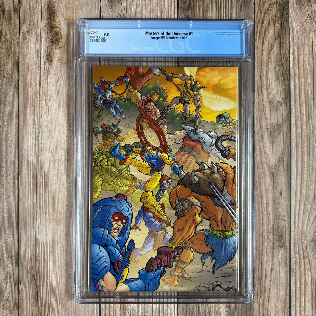 Bry's Comics Masters of the Universe #1 (2002) CGC 9.8 WP Wraparound cover, Includes a 5-page Invincible preview