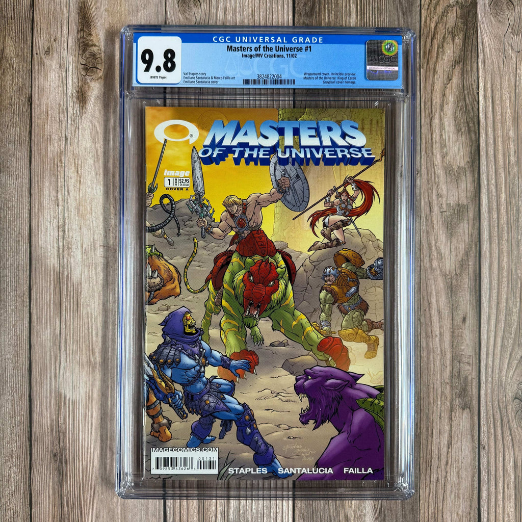 Bry's Comics Masters of the Universe #1 (2002) CGC 9.8 WP Wraparound cover, Includes a 5-page Invincible preview