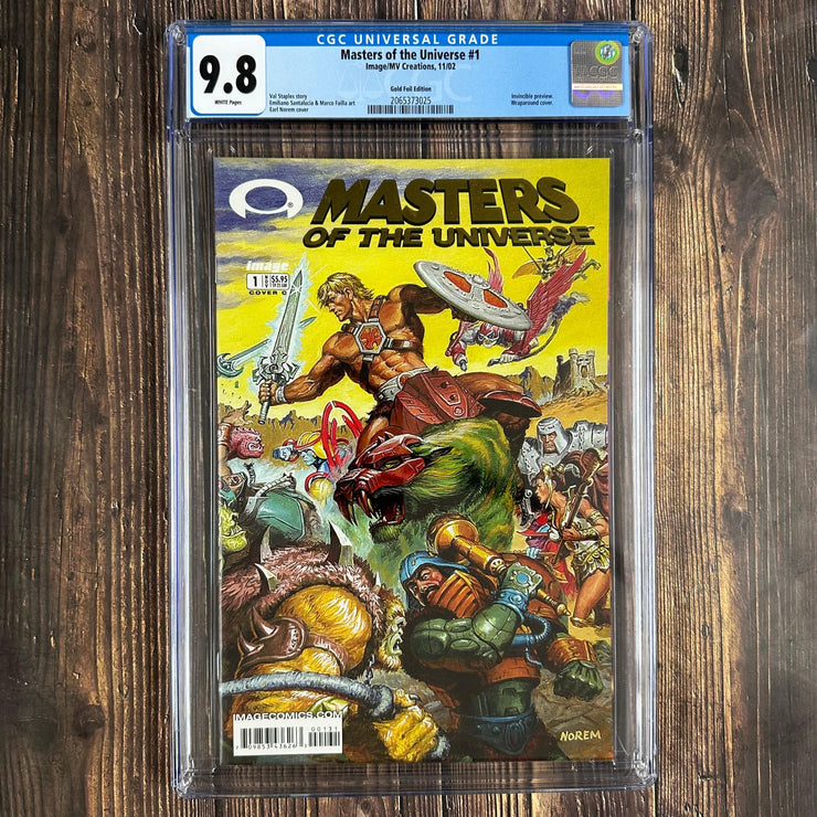 Bry's Comics Masters of the Universe #1 CGC 9.8 Gold Foil Edition, Preview of Invincible