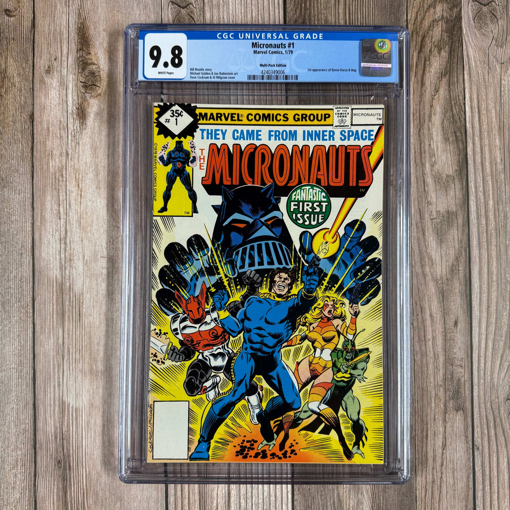 Bry's Comics Micronauts #1 CGC 9.8 WP Multi-Pack Whitman Edition 1st team appearance of Micronauts, 1st appearance of Baron Karza and a Time-Traveler