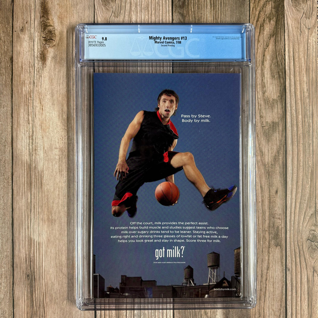 Bry's Comics Mighty Avengers #13 CGC 9.8 WP 2nd Print Variant cover art by Leinil Francis Yu, LOW PRINT