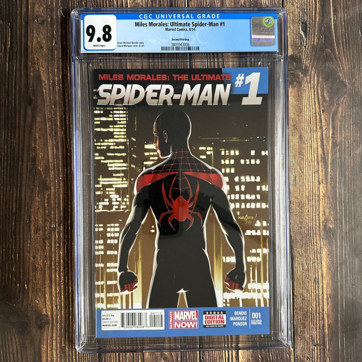 Bry's Comics Miles Morales: Ultimate Spider-Man #1 CGC 9.8 2nd printing, blue footer