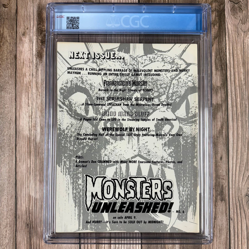 Bry's Comics Monsters Unleashed #5 CGC 9.8  Cover art by Bob Larkin