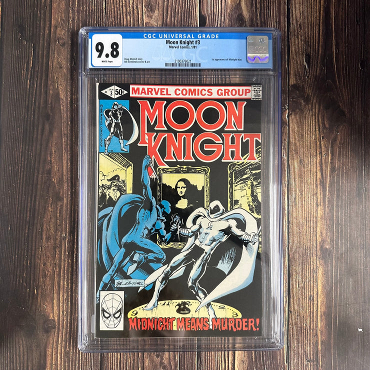 Bry's Comics Moon Knight #3 CGC 9.8 WP, 1st appearance of Midnight Man