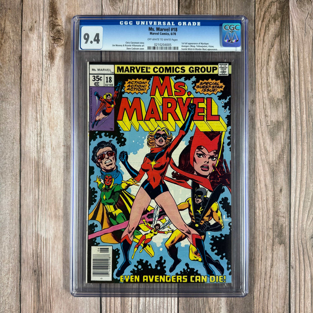 Bry's Comics Ms. Marvel #18 CGC 9.4 1st full appearance of Mystique