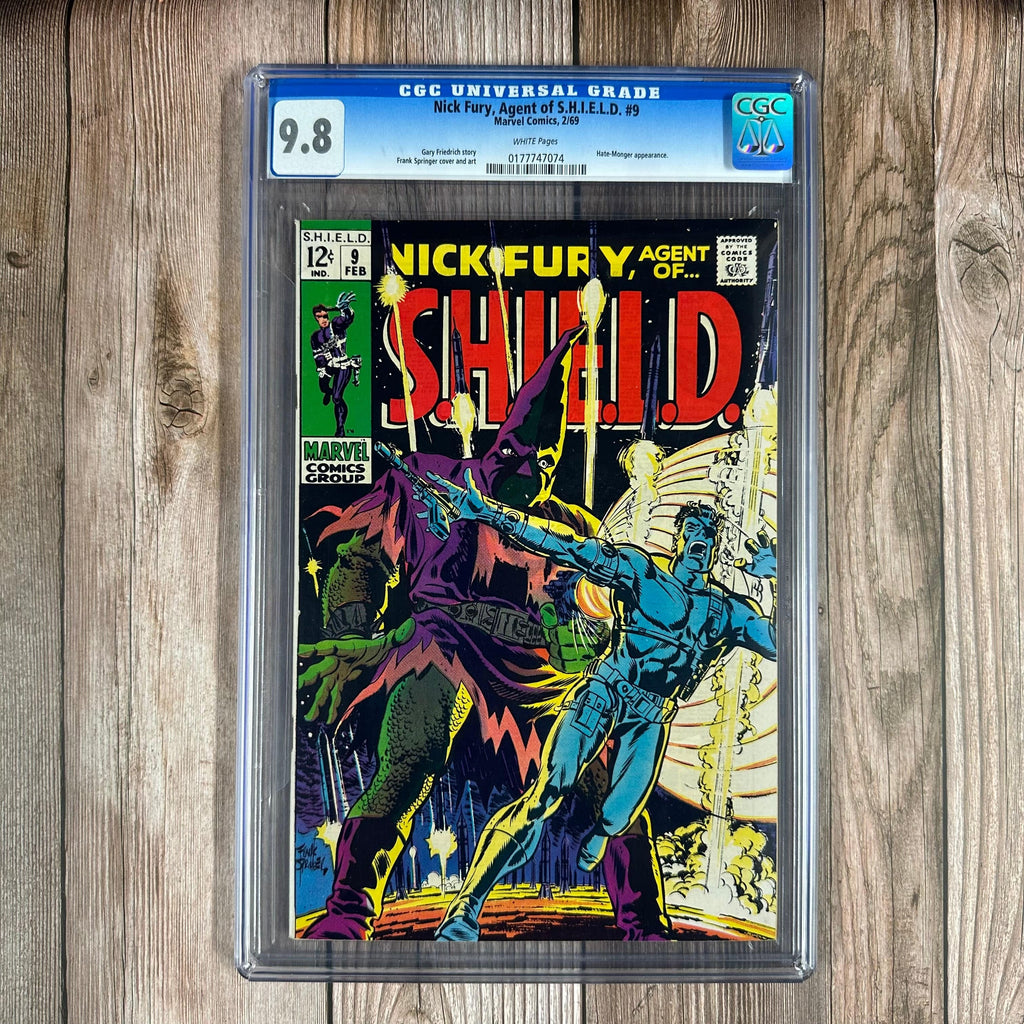 Bry's Comics Nick Fury, Agent of S.H.I.E.L.D #9 CGC 9.8 WP Cover by Frank Springer