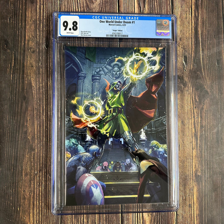 Bry's Comics One World Under Doom #1 CGC 9.8 1:50 "Virgin" Edition