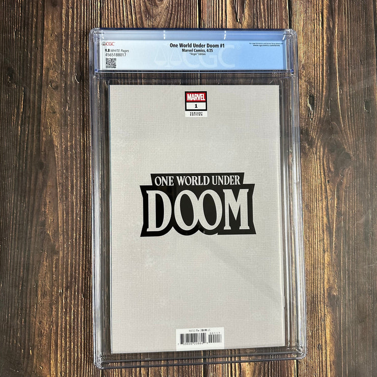 Bry's Comics One World Under Doom #1 CGC 9.8 1:50 "Virgin" Edition