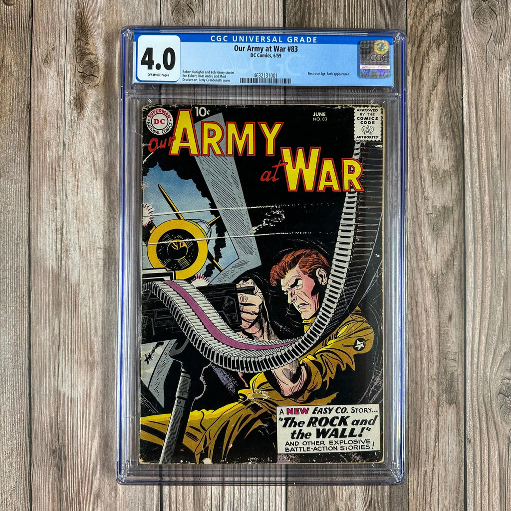 Bry's Comics Our Army at War #83 CGC 4.0 1st full appearance of Sgt. Rock *Trade Avail.