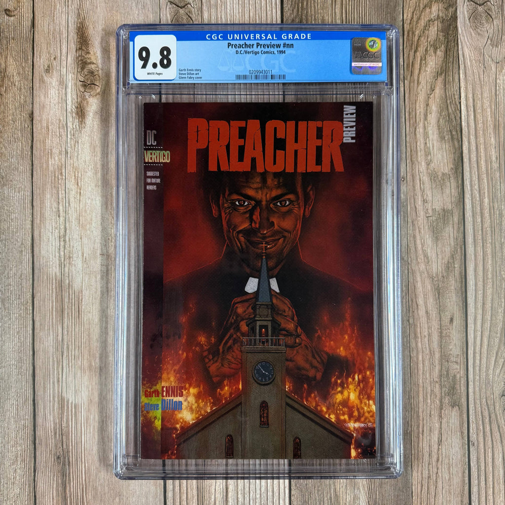 Bry's Comics Preacher Preview #nn CGC 9.8 WP 8-page black and white preview of 'The Preacher'