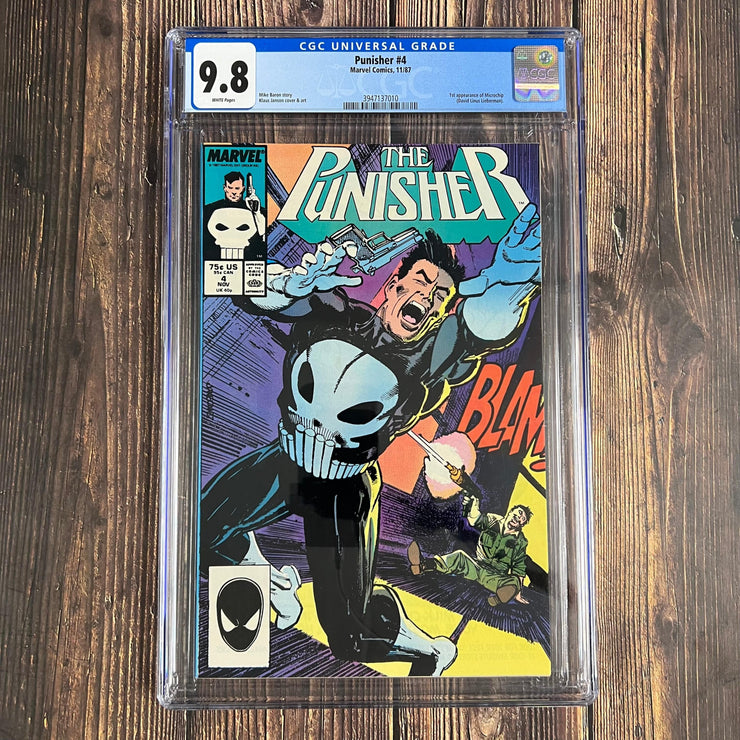 Bry's Comics Punisher #4 CGC 9.8 WP, 1st app of Microchip