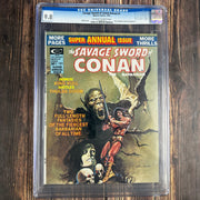 Bry's Comics * Savage Sword of Conan Annual #1 CGC 9.8 Barry Windsor-Smith frontispiece