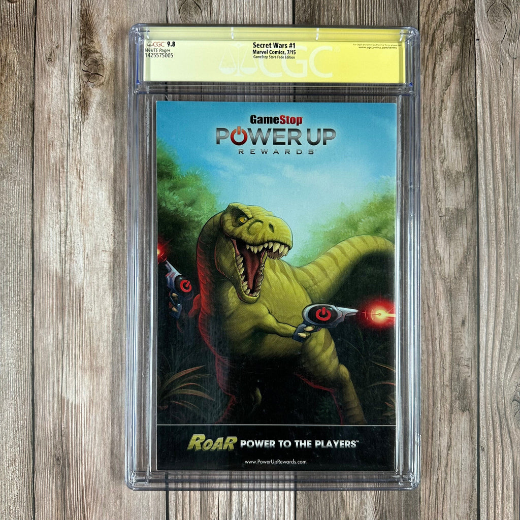 Bry's Comics Secret Wars #1 CGC 9.8 WP GameStop Store Fade Edition. SS Signed by Greg Horn Premiere issue, 616/Ultimate Universe incursion (cert:5005)