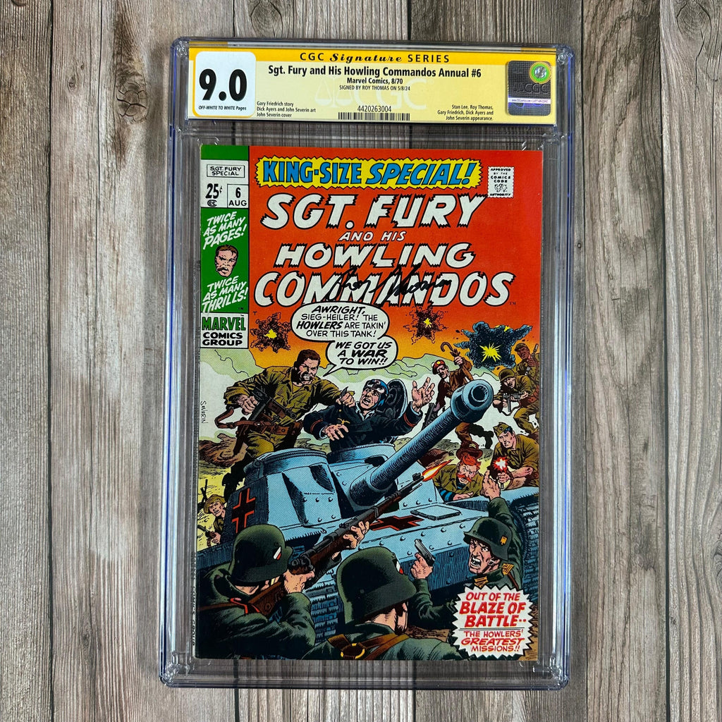 Bry's Comics Sgt. Fury and His Howling Commandos Annual #6 CGC 9.0 SS Signed by Roy Thomas (cert:63004)