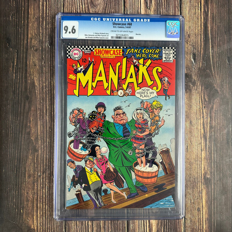 Bry's Comics *  Showcase #68 CGC 9.6  1st appearance of The Maniaks