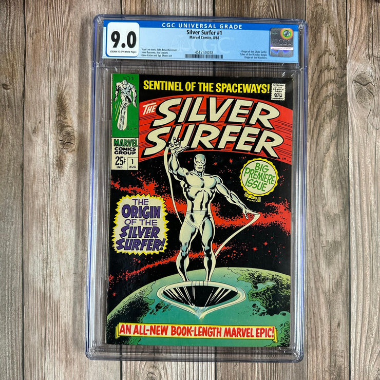 Bry's Comics Silver Surfer #1 CGC 9.0 Origin of the Silver Surfer & the Watchers, 1st appearance of Shalla‑Bal *Trade Avail.