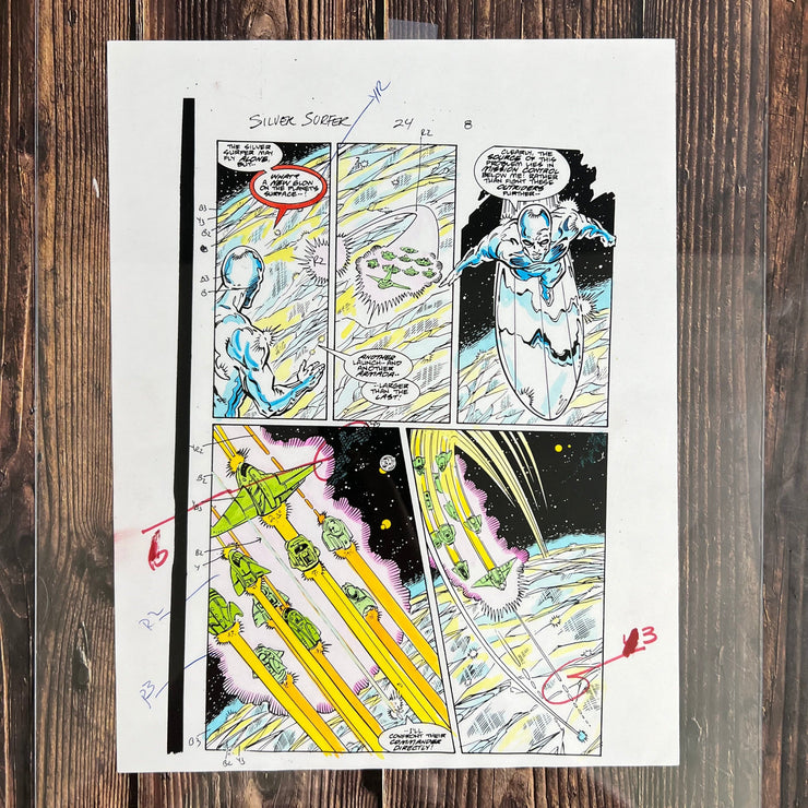 Bry's Comics Silver Surfer #24 Color Guide Production Art - Wilbur