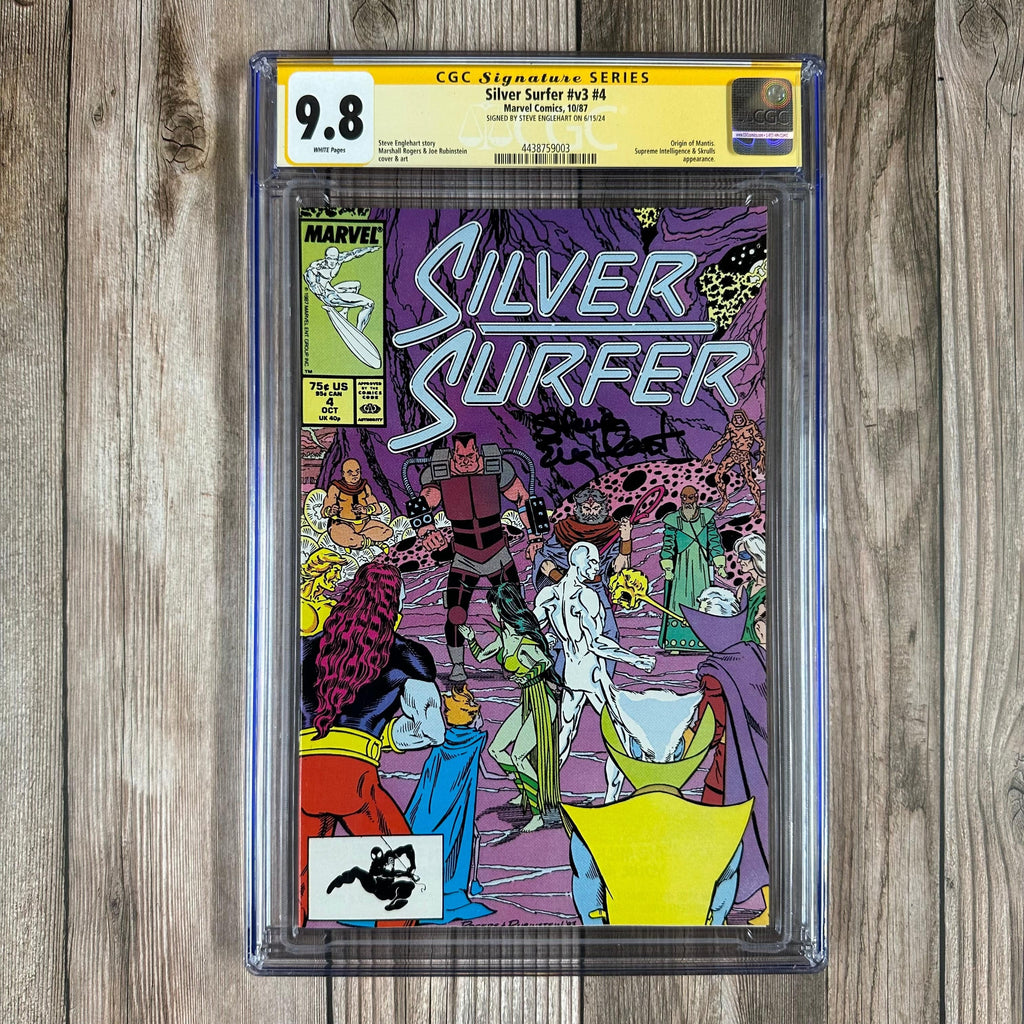 Bry's Comics Silver Surfer #4 CGC 9.8 WP SS Signed by Steve Englehart 1st appearance of the Astronomer, origin of Mantis (cert:9003)