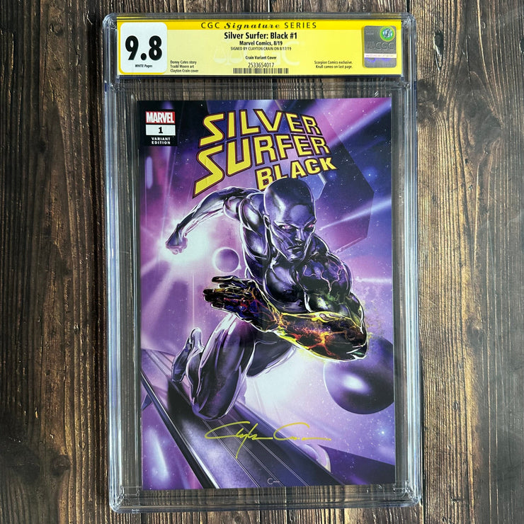 Bry's Comics Silver Surfer: Black #1 CGC 9.8 Crain Varant, Signed by Clayton Crain