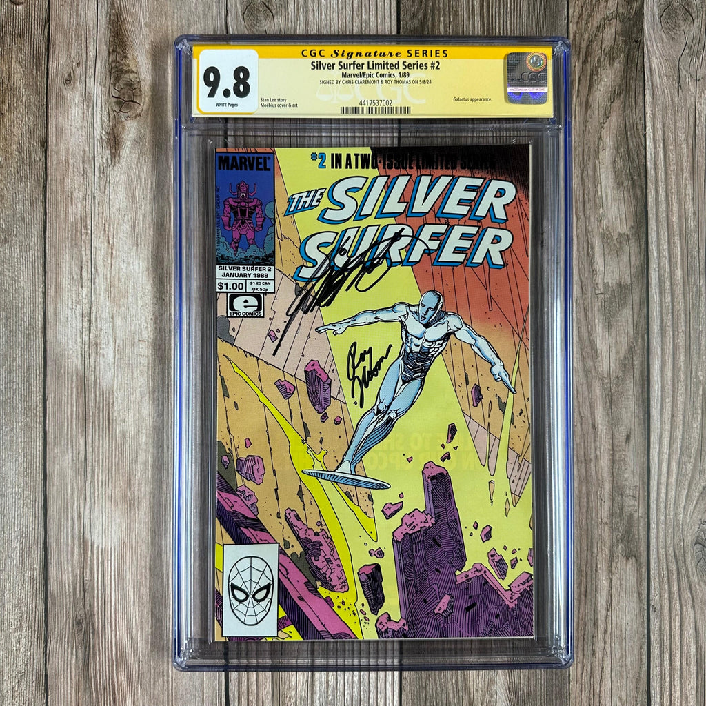 Bry's Comics Silver Surfer Limited Series #2 CGC 9.8 WP SS Signed by Chris Claremont & Roy Thomas (cert:7002)