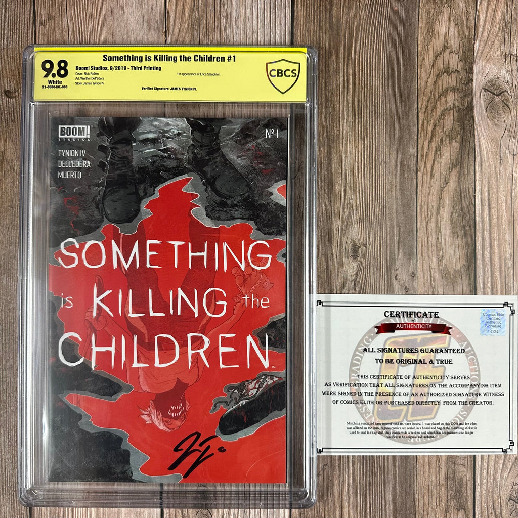 Bry's Comics Something Is Killing the Children #1 CBCS 9.8 WP Third Printing, Verified Signature of James Tynion IV – 1st appearance of Erica Slaughter (With COA)