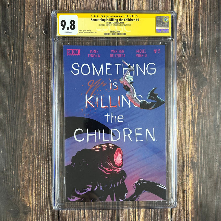Bry's Comics Something Is Killing the Children #5 CGC 9.8 WP SS Signed and Sketch by James Tynion IV,  1st appearance of Bian, 1st cameo appearances of the Old Dragon and Cecilia Slaughter
