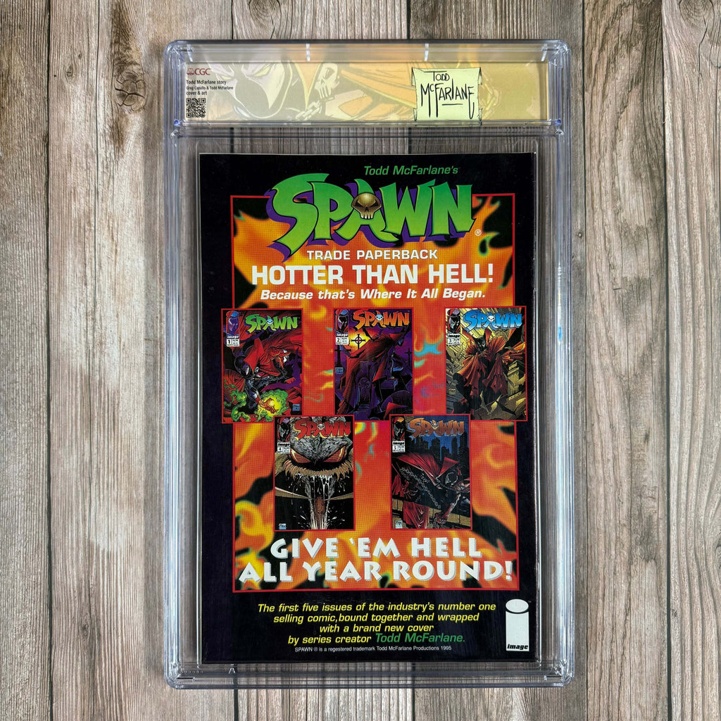 Bry's Comics Spawn #33 CGC 9.4 WP Custom Label, SS Signed by Todd McFarlane, 1st cameo appearance of Freak , NEWSSTAND EDITION (cert:3109)