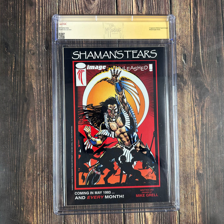 Bry's Comics Spawn #9 CGC 9.8 WP NEWSSTAND Custom Label, SS Signed by Todd McFarlane, Cover Art by Todd McFarlane, 1st appearance of Angela, Medieval Spawn & Cogliostro