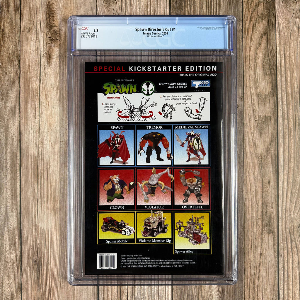 Bry's Comics Spawn Director's Cut #1 CGC 9.8 WP Kickstarter Edition Reprint of Spawn #1, remastered edition