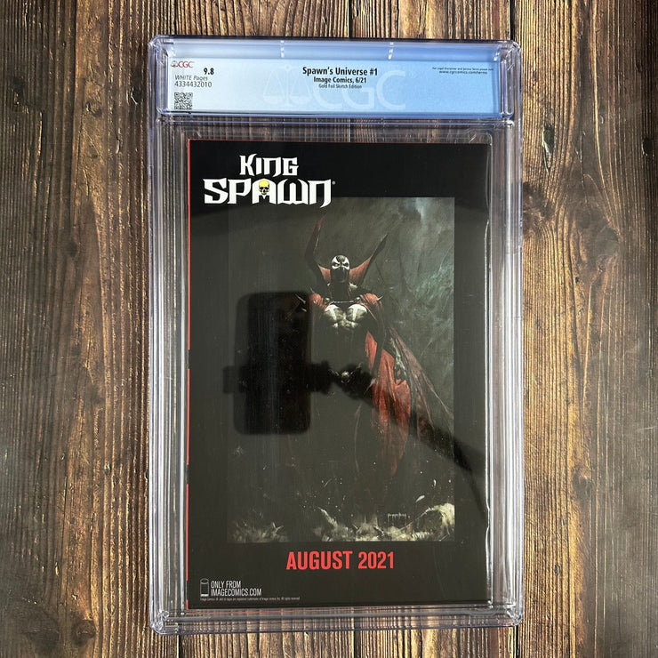 Bry's Comics *   Spawn's Universe #1 CGC 9.8 WP Gold Foil Sketch Edition 1st appearance of Jericho, a corpse-like mobster