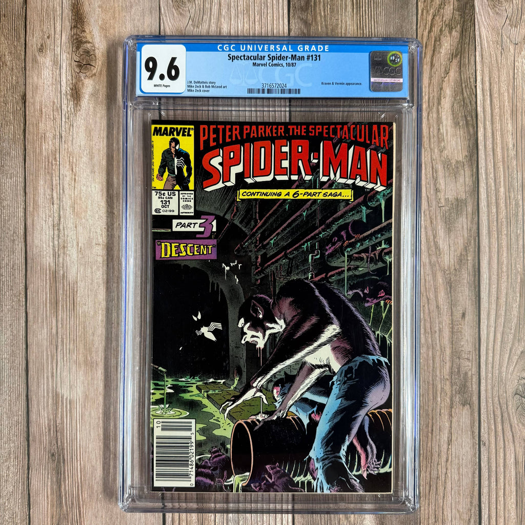 Bry's Comics Spectacular Spider-Man #131 CGC 9.6 WP Kraven’s Last Hunt Part 3, NEWSSTAND EDITION